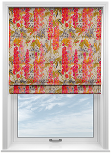 Hollihocks, Candy - Roman Blind